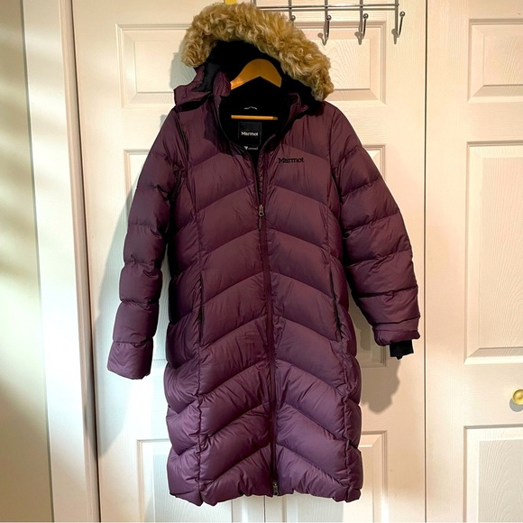 Marmot down fill purple winter parka size large - Picture 2 of 11